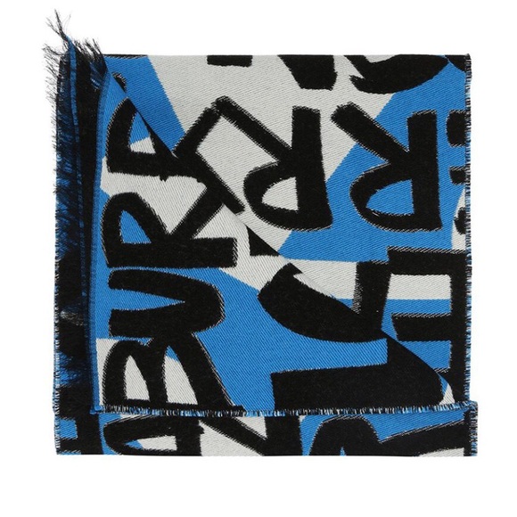 NWT Burberry Jacquard Graffiti Scarf - Picture 3 of 8